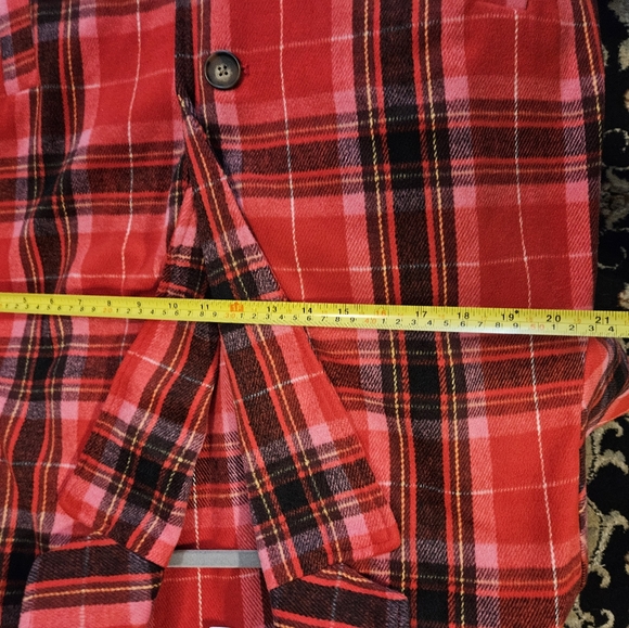 Old Navy Red Plaid Coat Size L - Picture 5 of 7